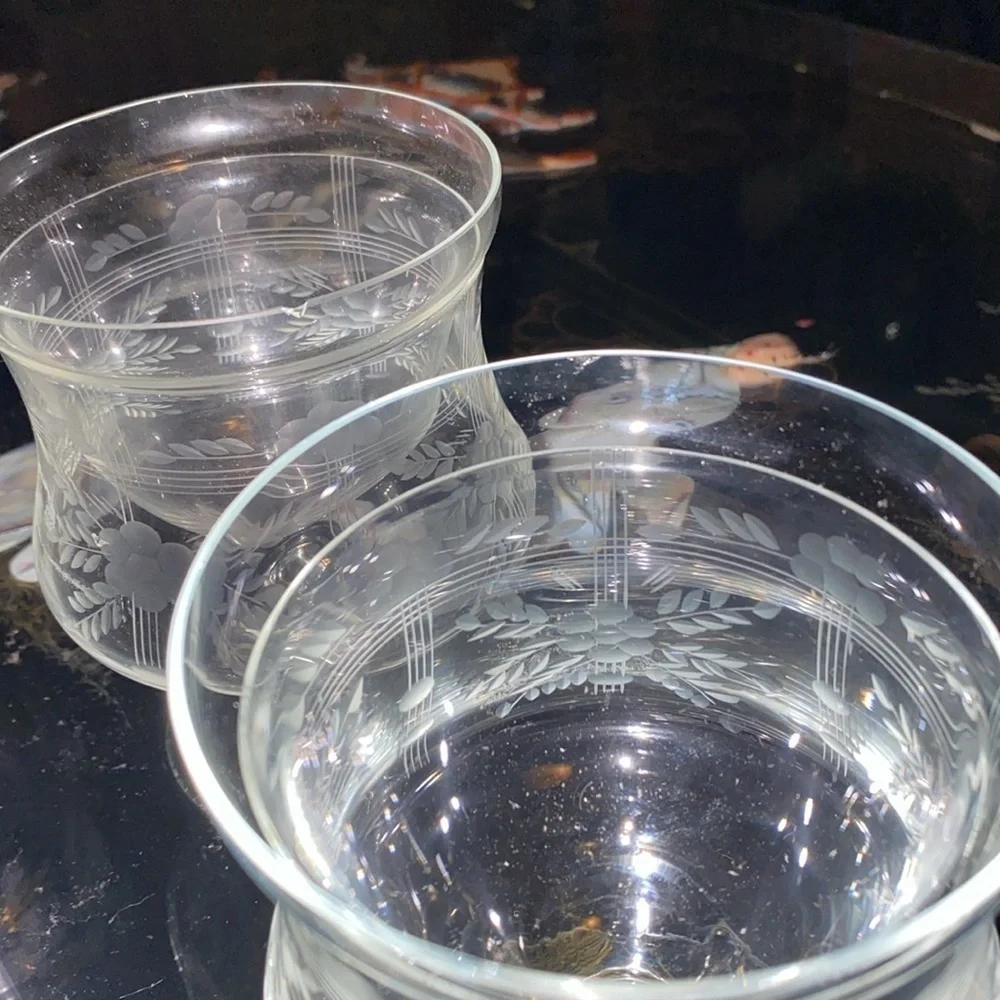 Vintage shrimp cocktail crystal cups set of 4